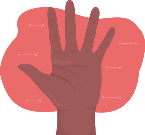 Open Palm Gesture Illustration