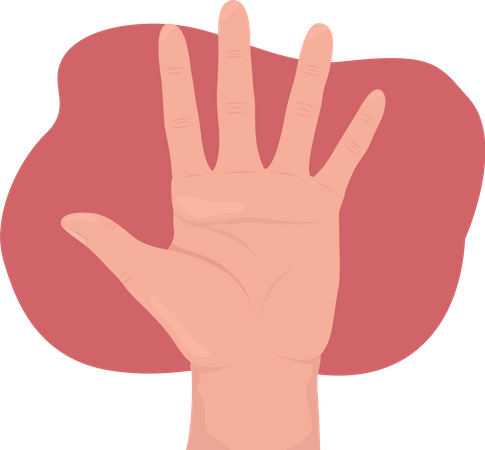 Open Palm Gesture Illustration