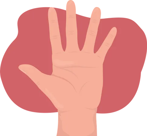 Open Palm Gesture  Illustration