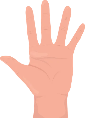 Open Palm Gesture  Illustration