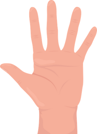 Open Palm Gesture  Illustration