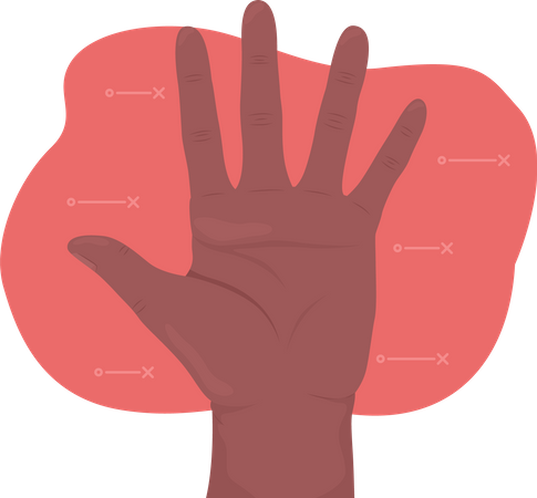 Open Palm Gesture  Illustration