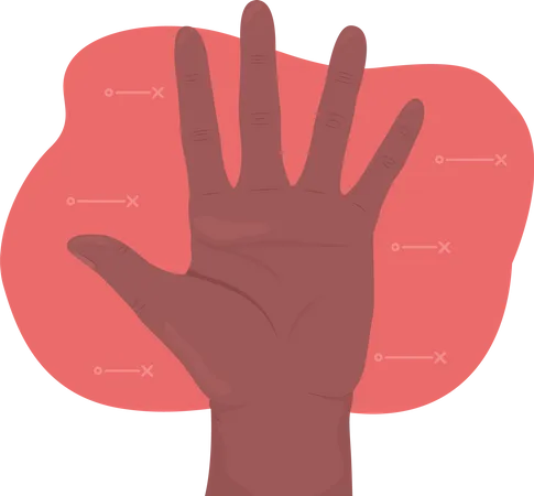 Open Palm Gesture  Illustration