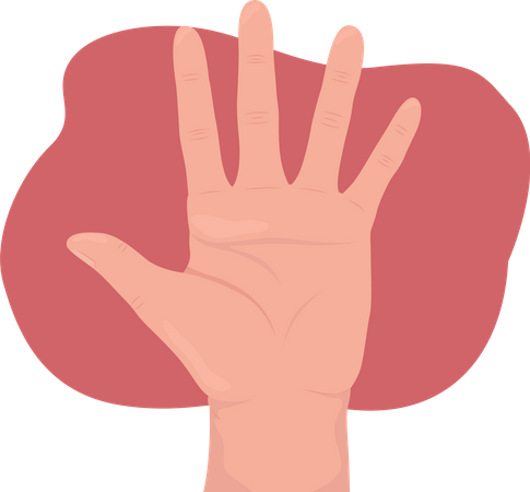 Open Palm Gesture  Illustration