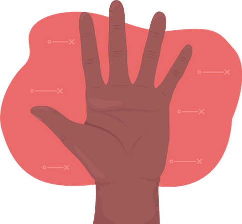 Open Palm Gesture  イラスト