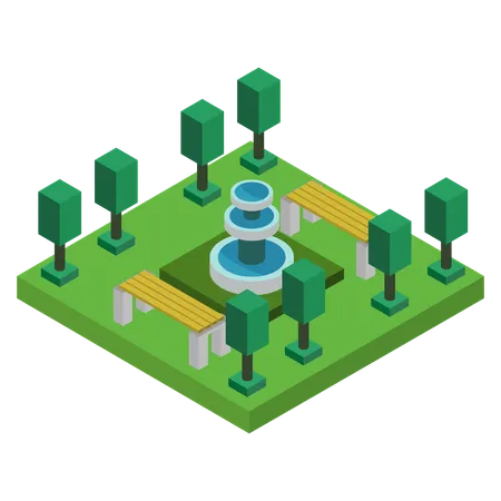 Open park  Illustration