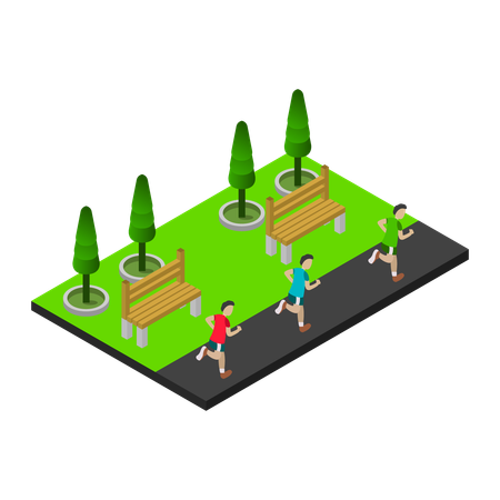 Open park  Illustration