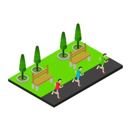 Open park  Illustration
