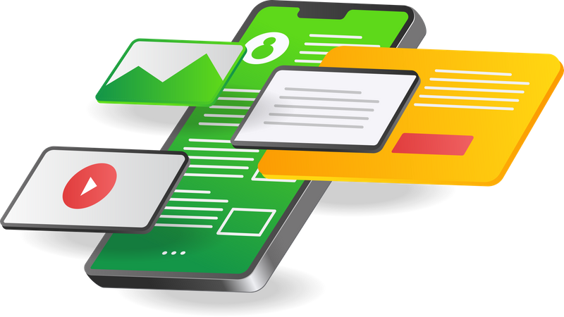 Open personal data application  Illustration