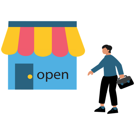 Open shop online  Illustration