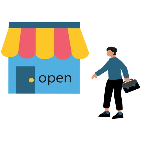 Open shop online  Illustration