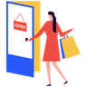 free shopping store illustrations