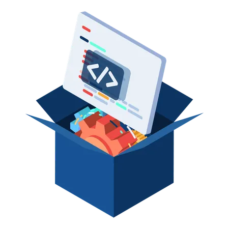 Open Source Software  Illustration