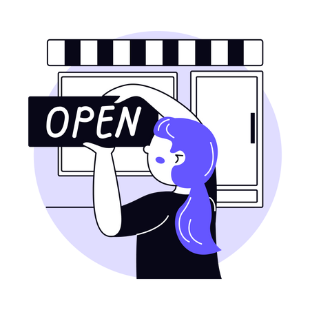 Open Store  Illustration