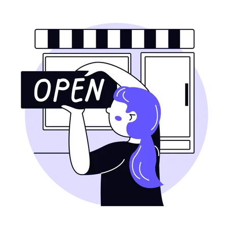 Open Store  Illustration