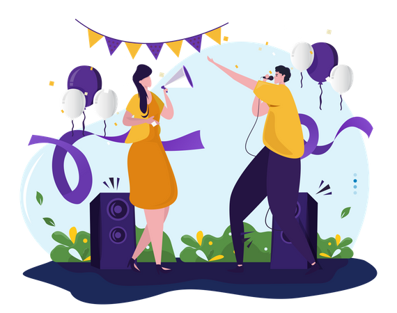 Opening ceremony party  Illustration