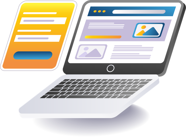 Opening computer applications  Illustration