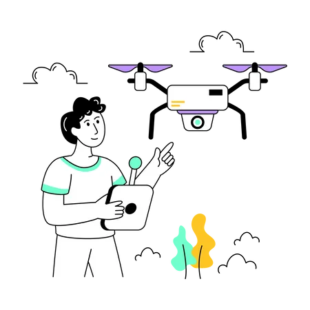 Operador de drones  Ilustración