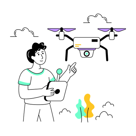 Operador de drone  Ilustração