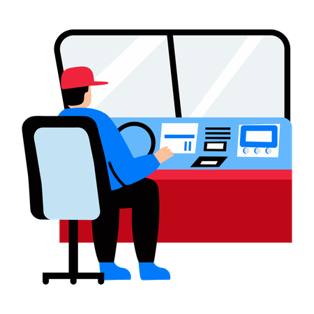 Operador de grúa  Illustration