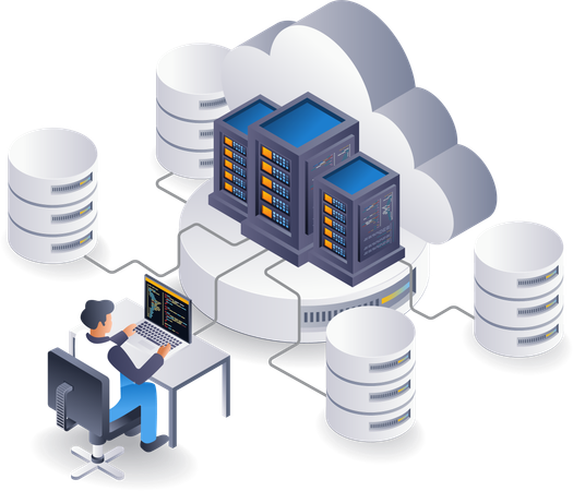 Opérateur de serveur cloud  Illustration