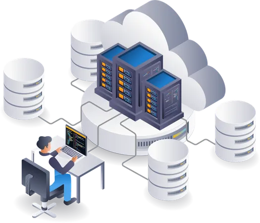 Opérateur de serveur cloud  Illustration