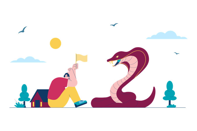 Ophidiophobia  Illustration