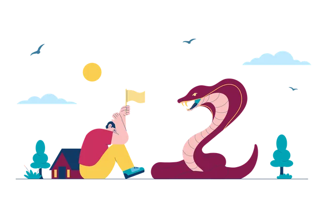 Ophidiophobia  Illustration