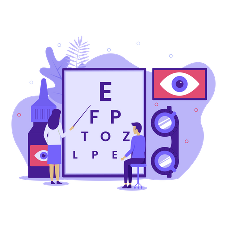 Ophthalmologist check up  Illustration