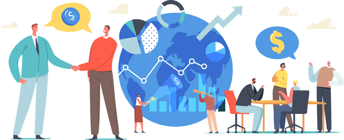 Opportunité d'investissement mondiale  Illustration