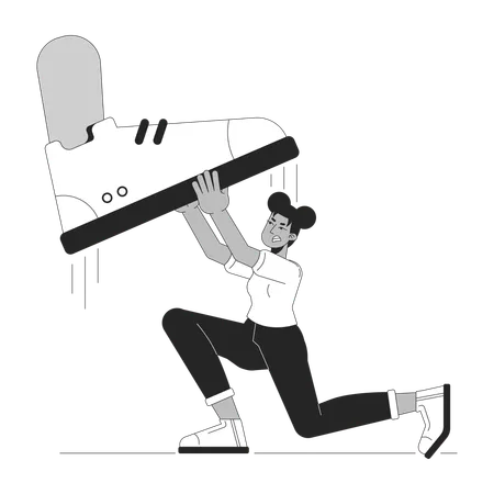 Oppressed female pressure resistance  Illustration