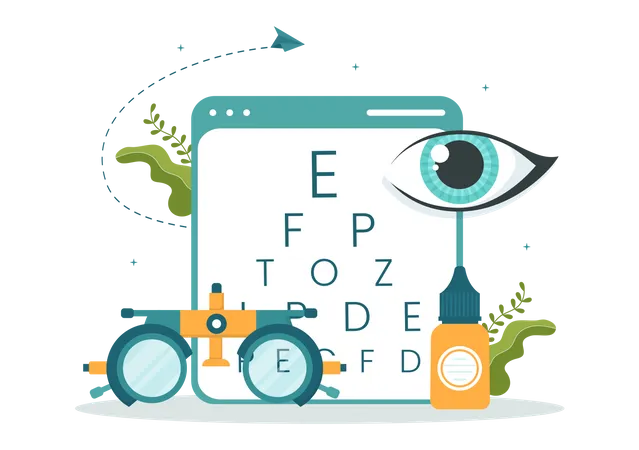 Optical Eye Test Illustration