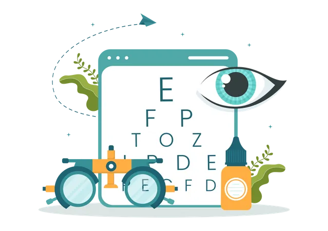 Optical Eye Test  Illustration