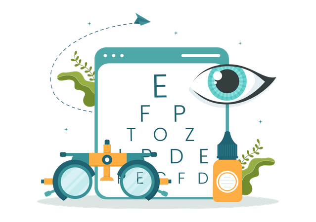 Optical Eye Test  Illustration