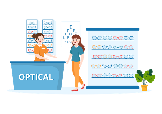 Optical Shop  イラスト