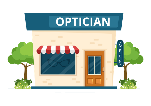 Optical store  イラスト