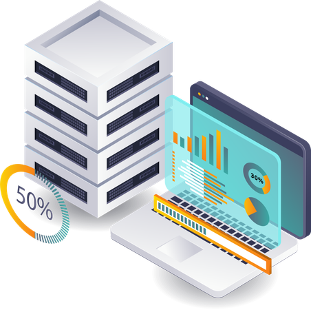 Optimieren der Datenverarbeitungsleistung in Serversystemen  Illustration