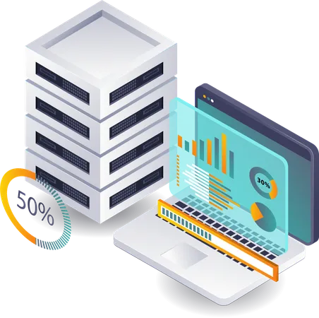 Optimieren der Datenverarbeitungsleistung in Serversystemen  Illustration