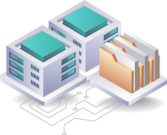 Optimierung der Datenbankserververwaltung in Netzwerksystemen  Illustration