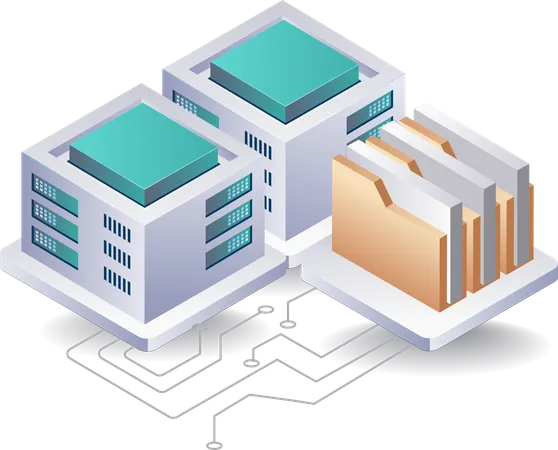 Optimierung der Datenbankserververwaltung in Netzwerksystemen  Illustration