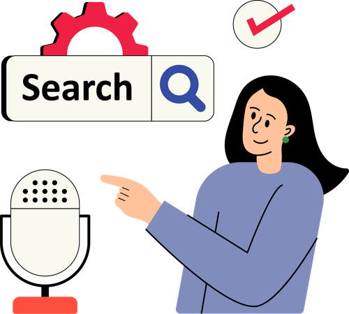 Optimisation de la recherche vocale  Illustration