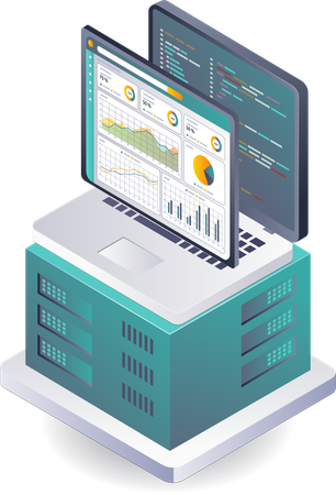 Optimización del centro de análisis de datos en el servidor  Ilustración