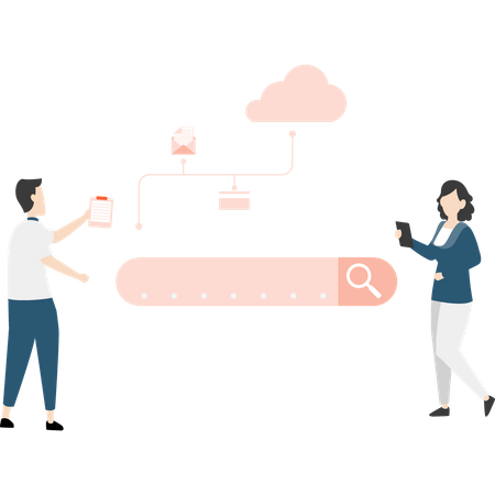 Optimización de búsqueda web  Ilustración