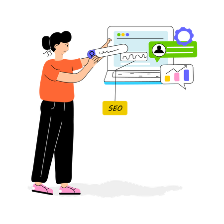 Optimización SEO  Ilustración