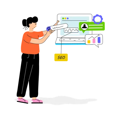 Optimización SEO  Ilustración