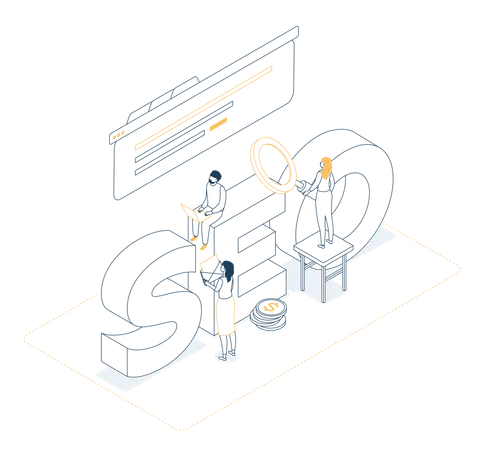 Optimización SEO  Ilustración