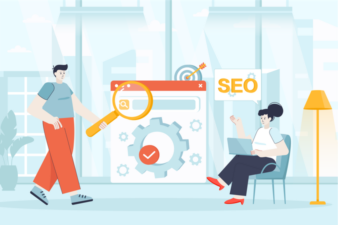 Optimización SEO  Ilustración