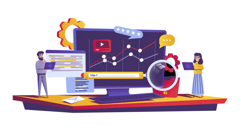 Optimización SEO  Ilustración