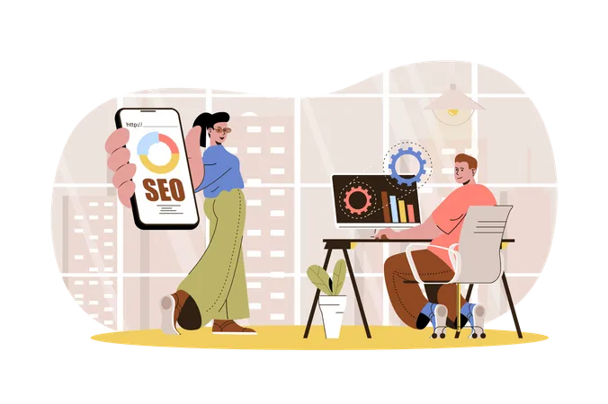 Optimización SEO  Ilustración