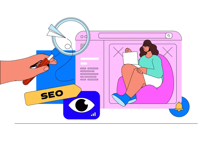 Optimización SEO  Ilustración